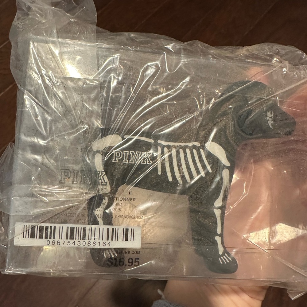 Pink skeleton Halloween dog